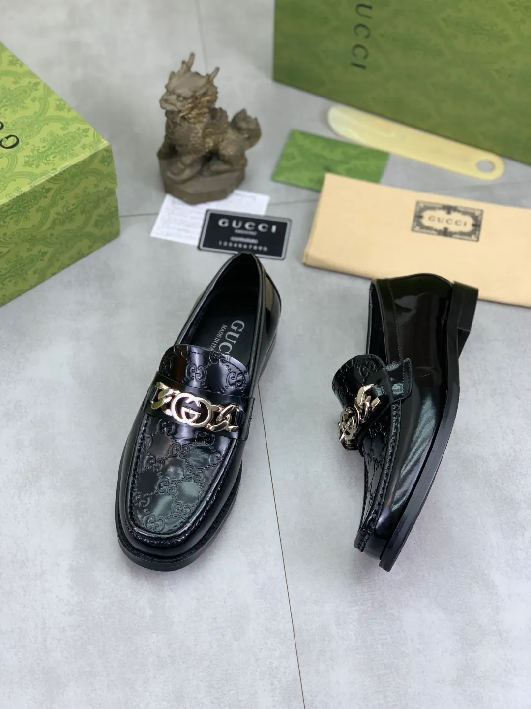 Men's men's shoes 💰P480 [New style] Water-dyed cowhide 💰💎💎💎 [Gucci] GUCCI high-end men's formal business leather shoes, original order 1:1 authentic goods! Original imported high-end open-edge beaded calfskin, original metal buckle, imported first-layer cowhide lining for feet, original outsole, men's shoe size: 38-45, 4️⃣ colors available